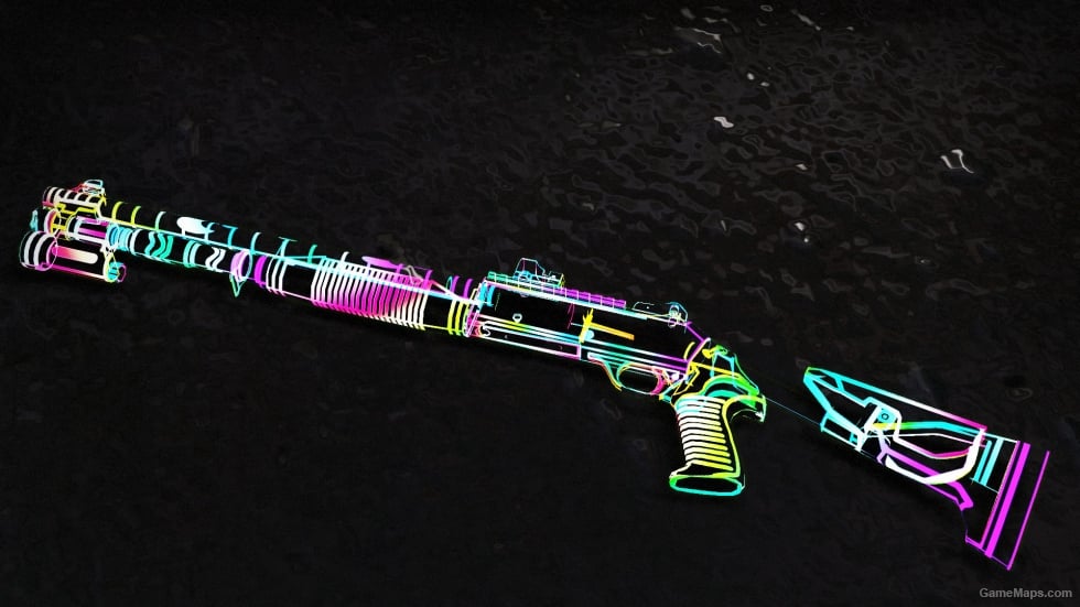 Glass Rainbow Killing Floor Gold Combat Shotgun(AnimatedTexture)