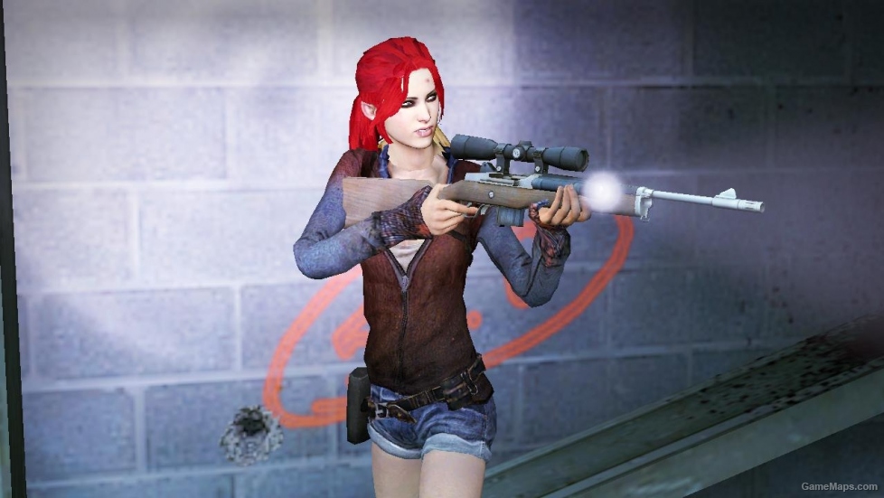 L4D1-zoey kat s outfit red hair