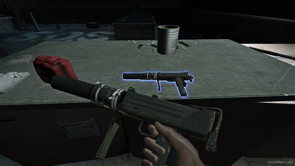 SMG with a silencer