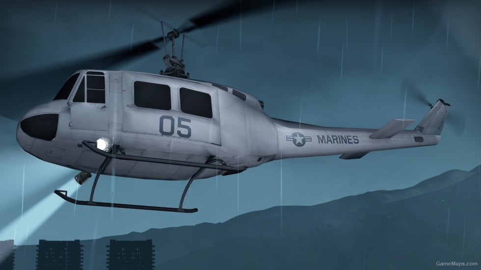 4K US Marines Huey (News Chopper 5)