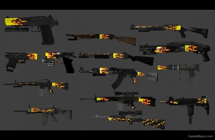 Blaze weapon camo skin pack