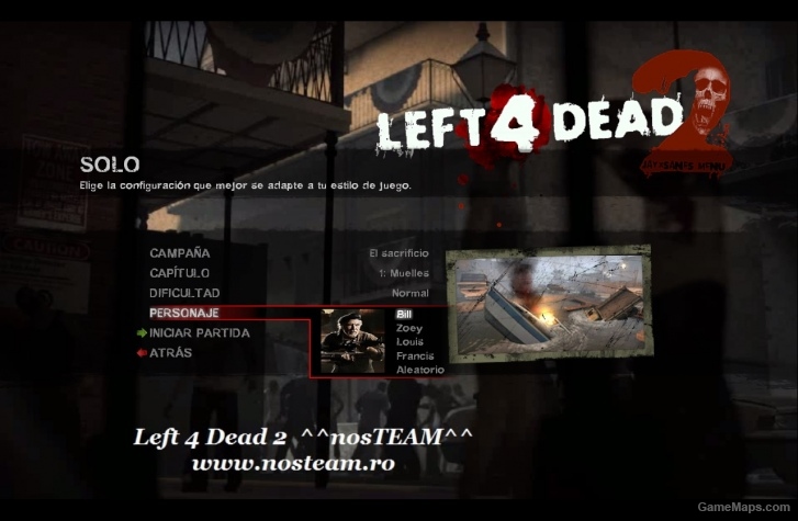 Panel and icons of the eight surviving human version for L4D