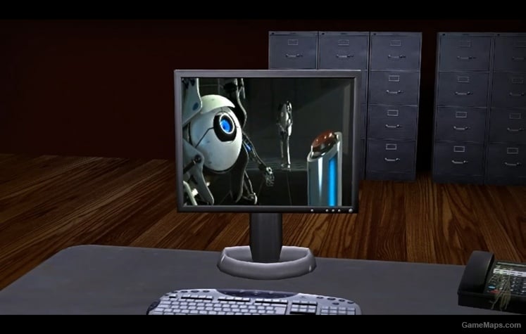 Portal 2 on PC Screen