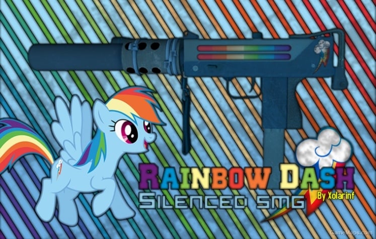Rainbow Dash silenced smg
