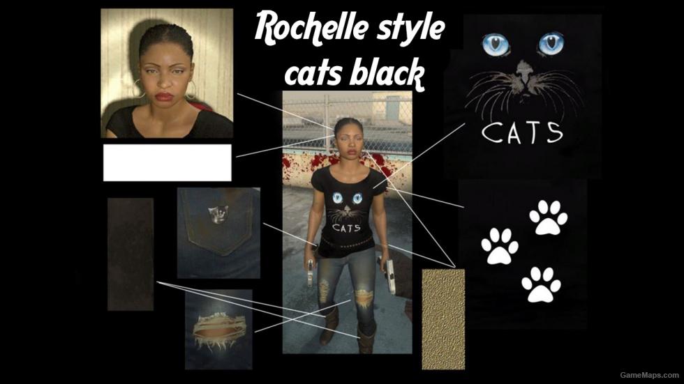 Rochelle style cats black