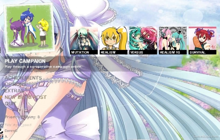 Vocaloid menu and background