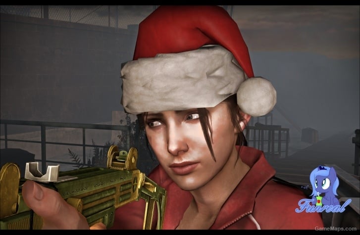 Zoey with Christmas Hat