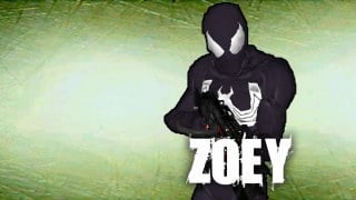 Zoey as Symbiote Spiderman