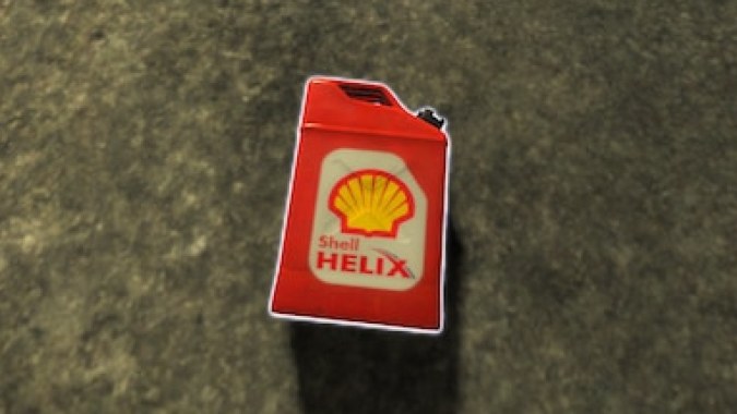 Shell red gas can