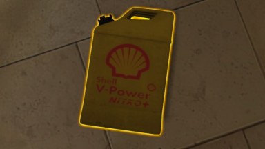 Shell yellow gas can