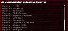 Weapon Arena Mutators