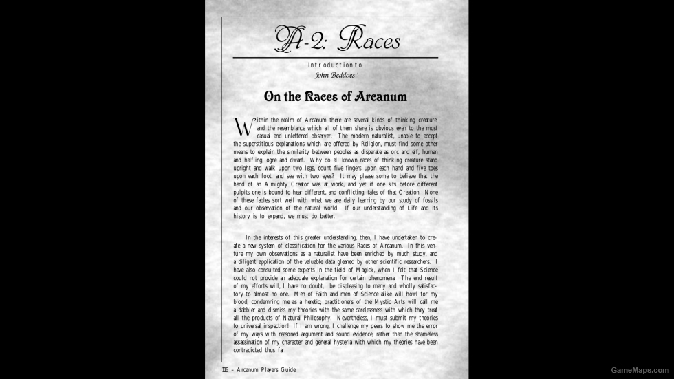 Arcanum Players Guide