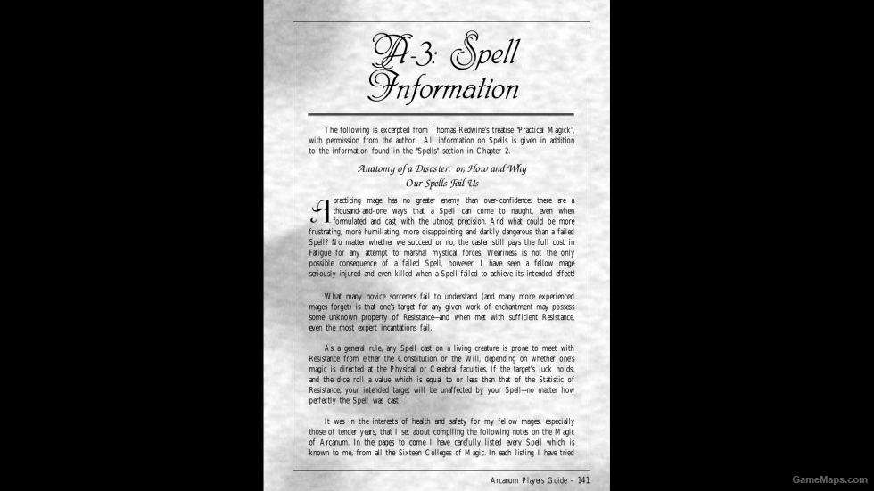 Arcanum Players Guide
