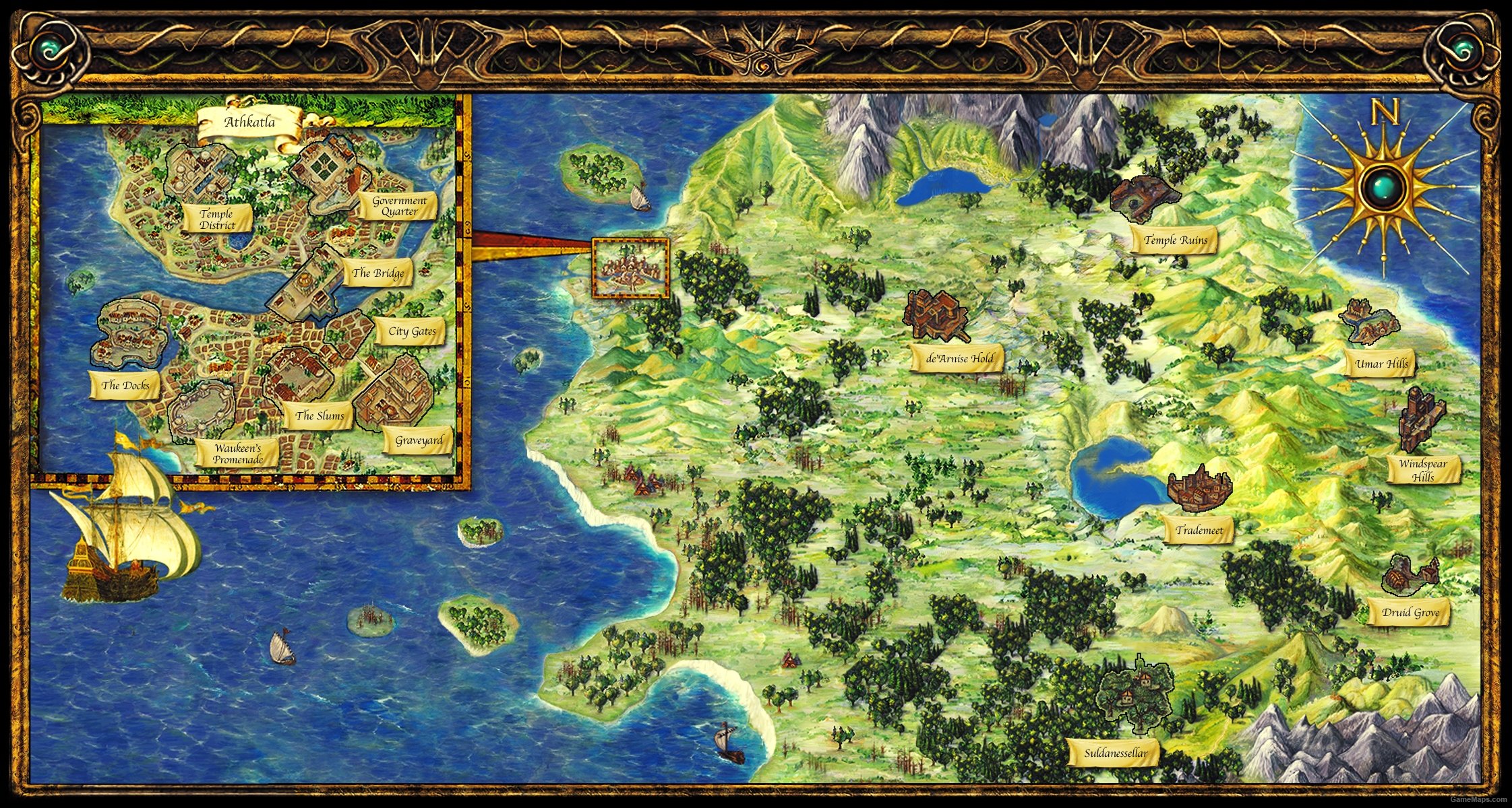 Manual And Image Map Baldurs Gate Ii Shadows Of Amn Gamemaps