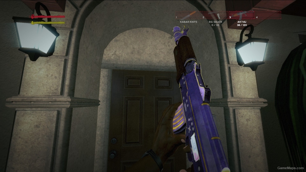 Ak74u Purple with gold Trim
