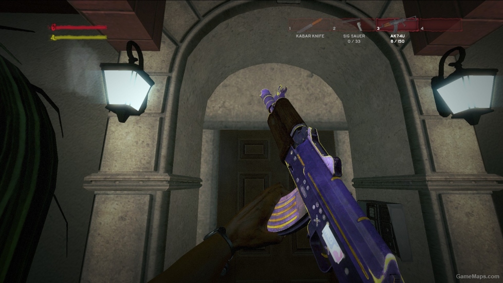 Ak74u Purple with gold Trim