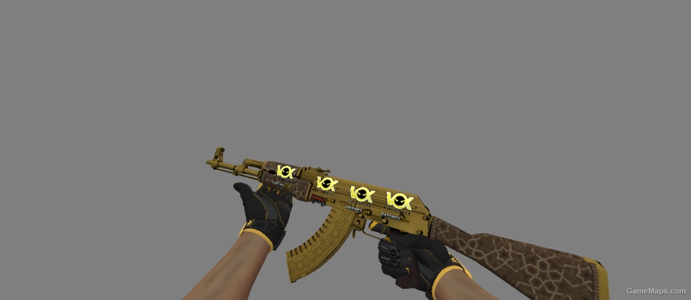 AK 47 Gold Arabesque WITH 4X Sticker Vox Eminor (FOLI)