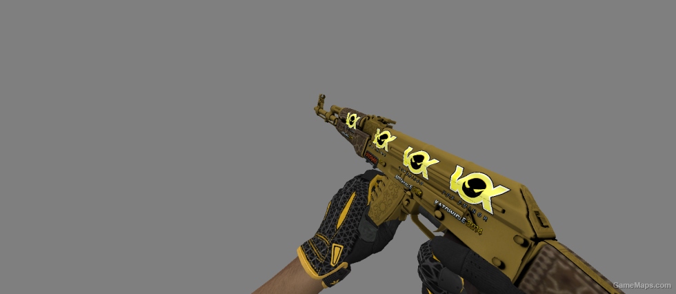 AK 47 Gold Arabesque WITH 4X Sticker Vox Eminor (FOLI)