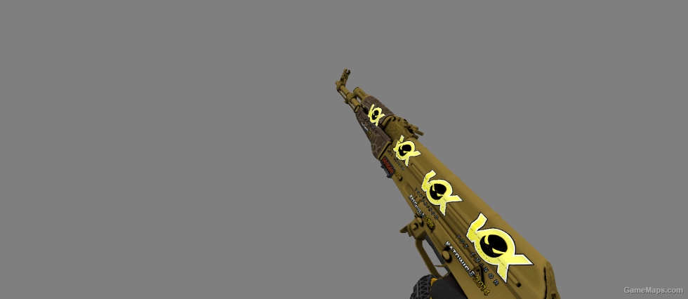 AK 47 Gold Arabesque WITH 4X Sticker Vox Eminor (FOLI)