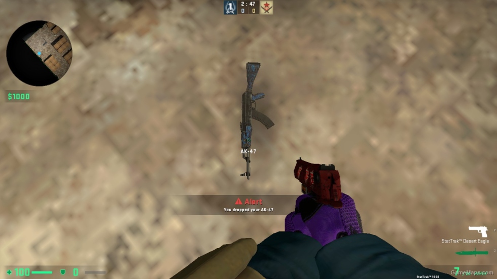 AK-47 Blue Laminate STICER 1 FOR CSSO
