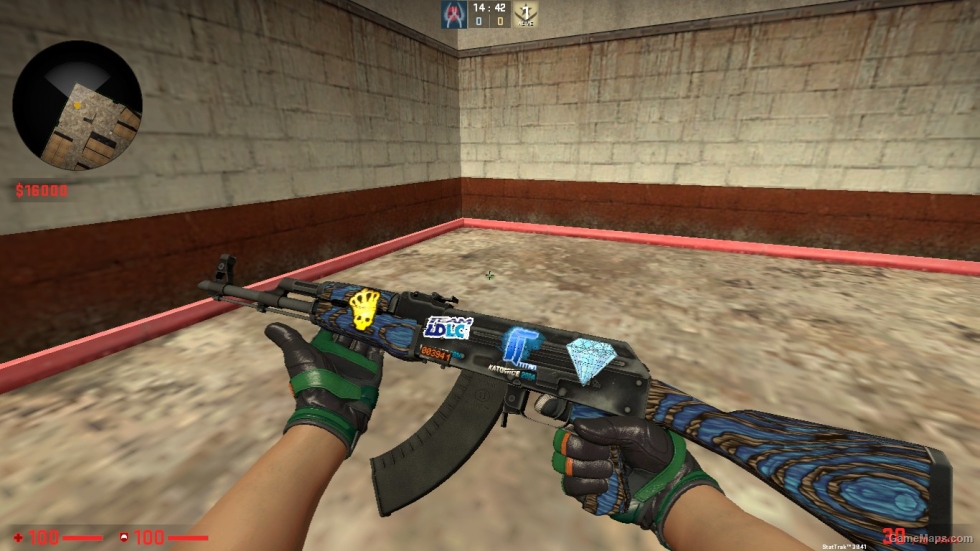 AK 47 SKIN WITH STICER PACK FOR CSSO