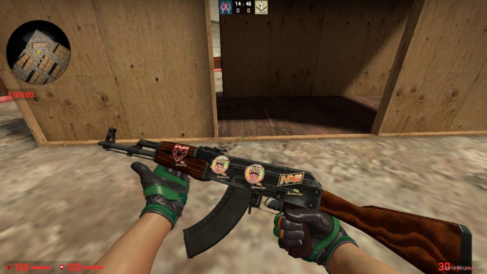 AK 47 SKIN WITH STICER PACK FOR CSSO