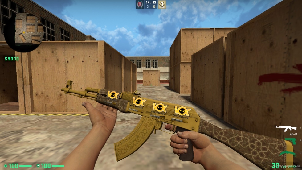 AK 47 SKIN WITH STICER PACK FOR CSSO