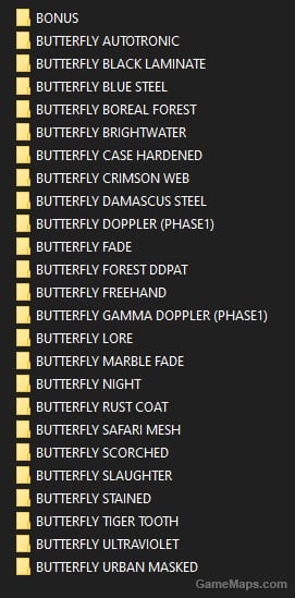 ALL BUTTERFLY SKINS FOR CSSO