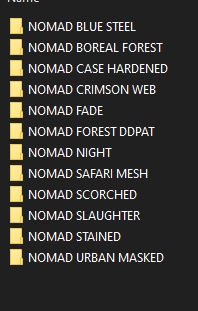 ALL NOMAD KNIFE SKINS FOR CSSO