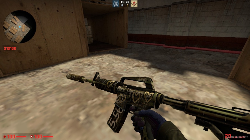M4A1-S SKIN PACK WITH STICER FOR CSSO