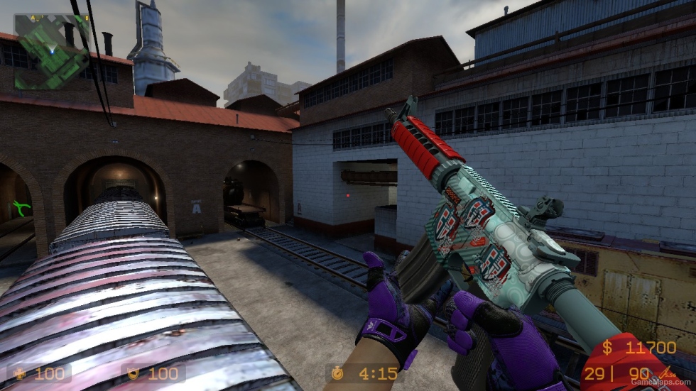 m4a1 bulet rain whith stikers