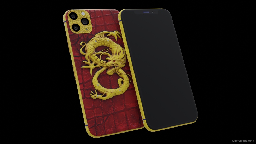 Sketchfab - iPhone 11 Pro Max Diamond Dragon Edition