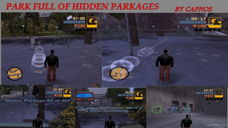 Park full of hidden packages (Mod) for Grand Theft Auto III 