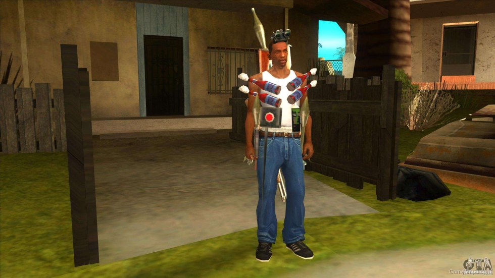 A weapon on your back
