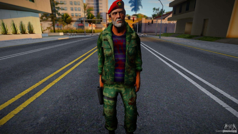 Bill in Military Uniform from Left 4 Dead