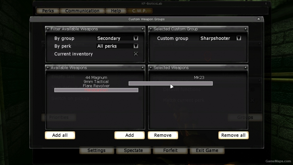 Custom Weapon Priorities