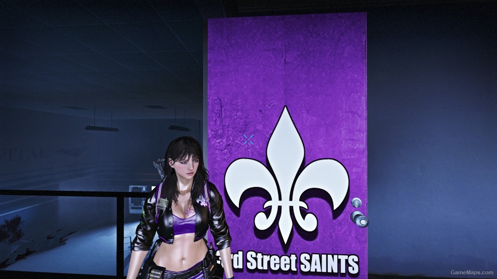 "3rd Street SAINTS" wooden door