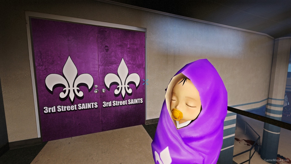 "3rd Street SAINTS" wooden door