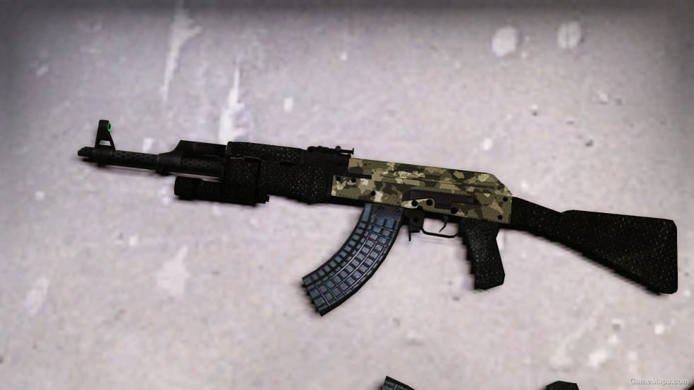 AK47--Green Camo with Green Luminous star(sights)