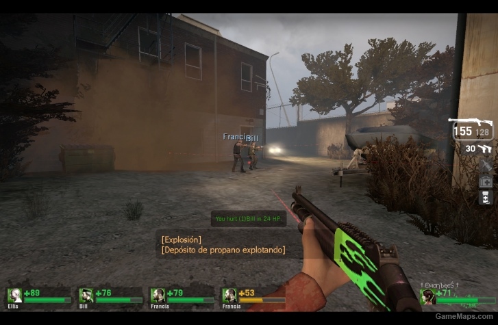 Autoshotgun green flames l4d1