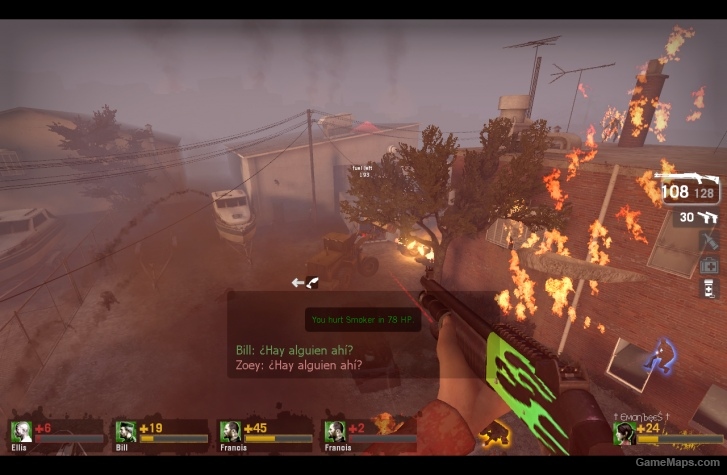 Autoshotgun green flames l4d1