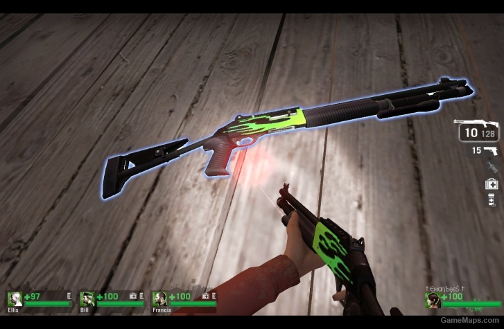 Autoshotgun green flames l4d1