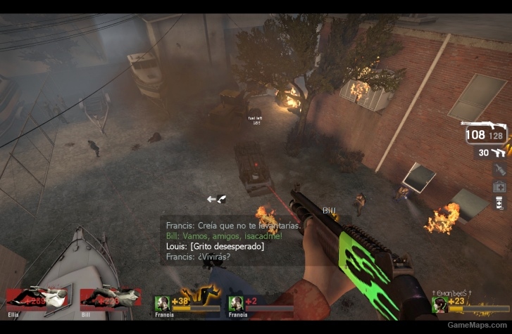 Autoshotgun green flames l4d1