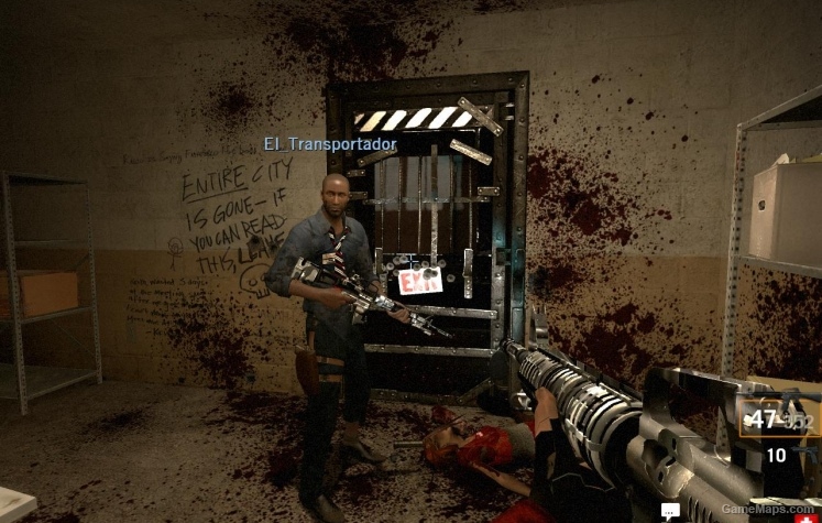 Black safe room doorL4D1
