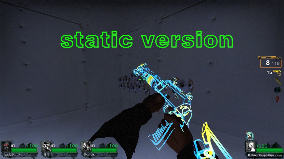 Glass Rainbow Killing Floor Gold Combat Shotgun(AnimatedTexture)