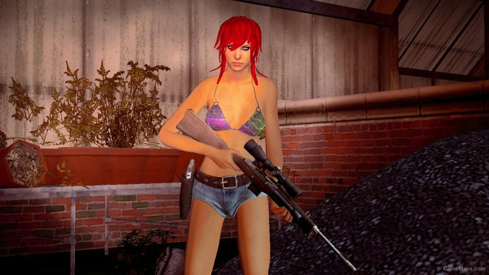 L4D1-Bikini Teen Angst Zoey red hair (in shorts)