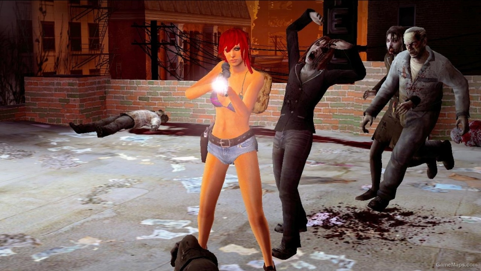 L4D1-Bikini Teen Angst Zoey red hair (in shorts)