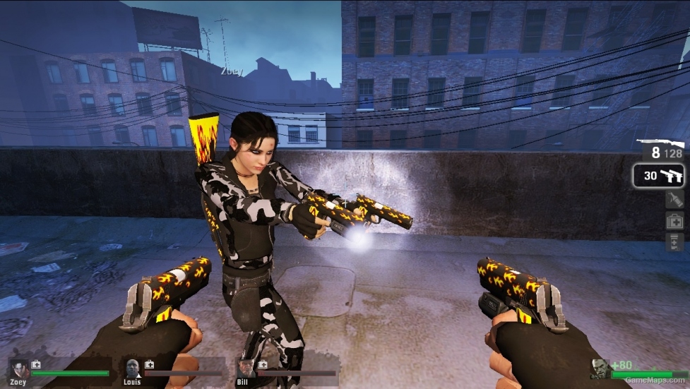 L4D1-Dual Pistol Blaze Skin