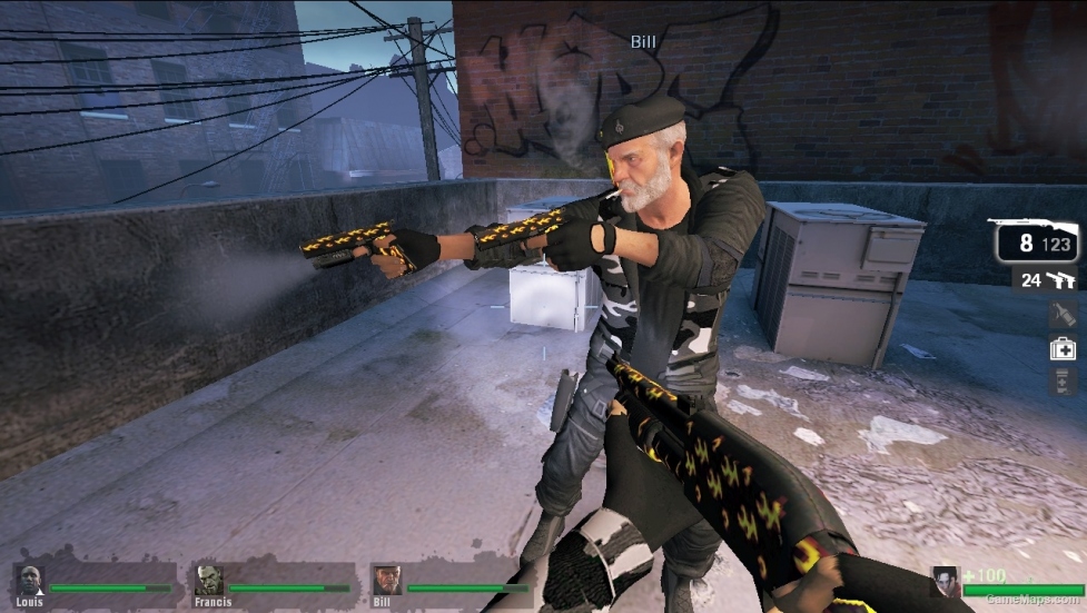 L4D1-Dual Pistol Blaze Skin