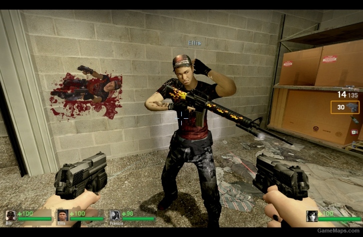 L4D1-Ellis Heaven & Hell replaces Louis